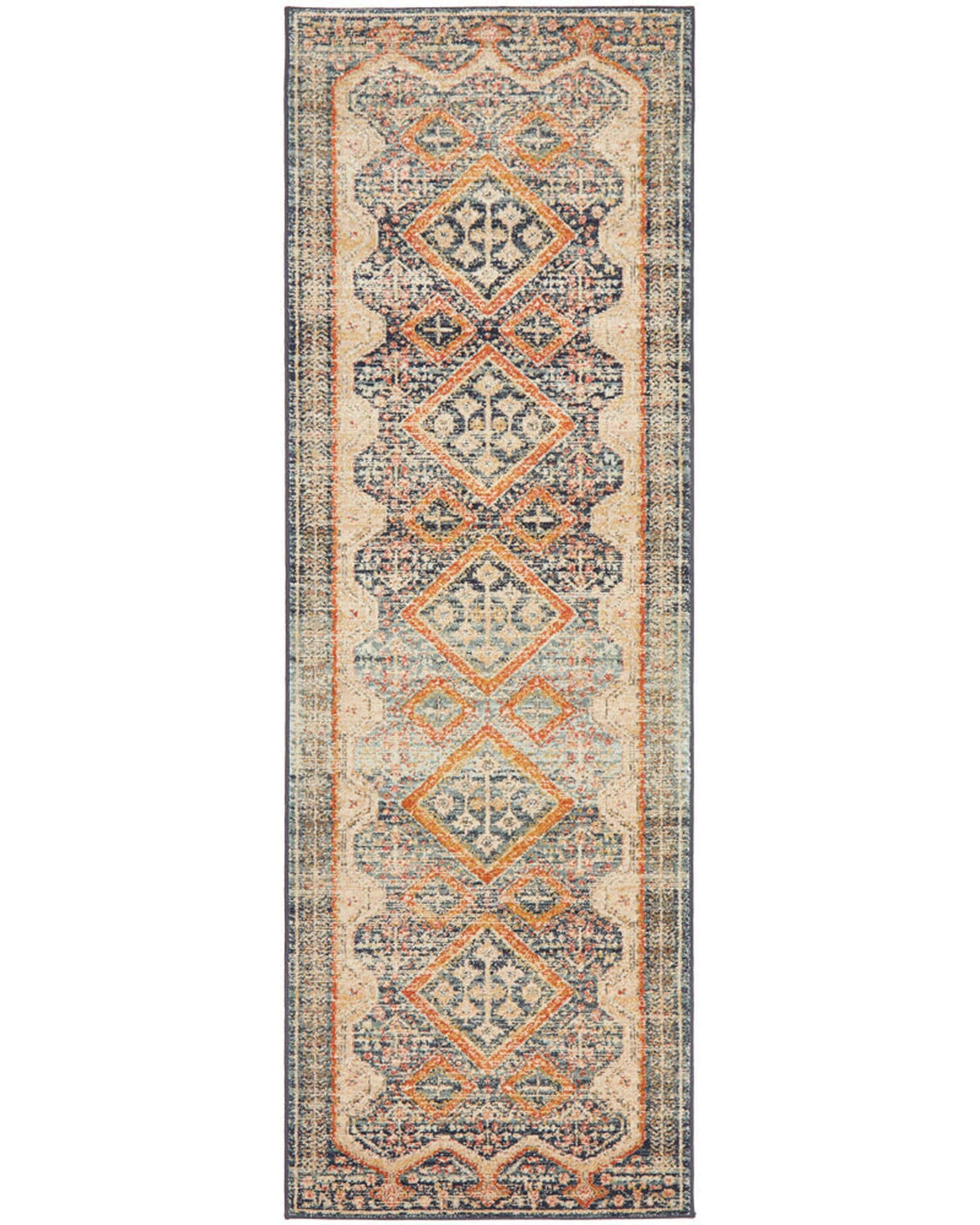 Rug Culture Rugs 300X80CM Legacy 863 Navy Rug