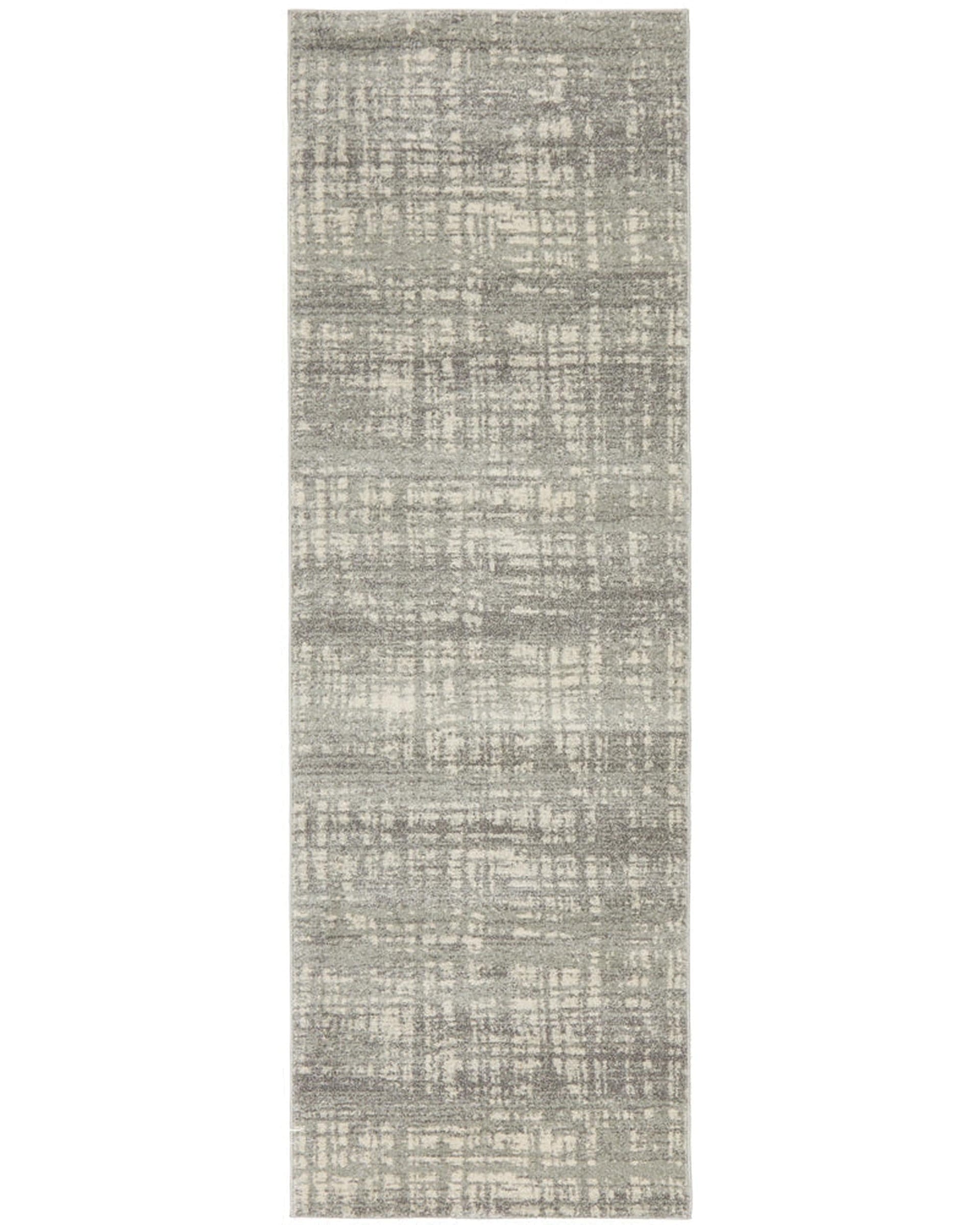 Rug Culture Rugs 300X80CM Mirage Ashley Abstract Modern Silver Grey Rug