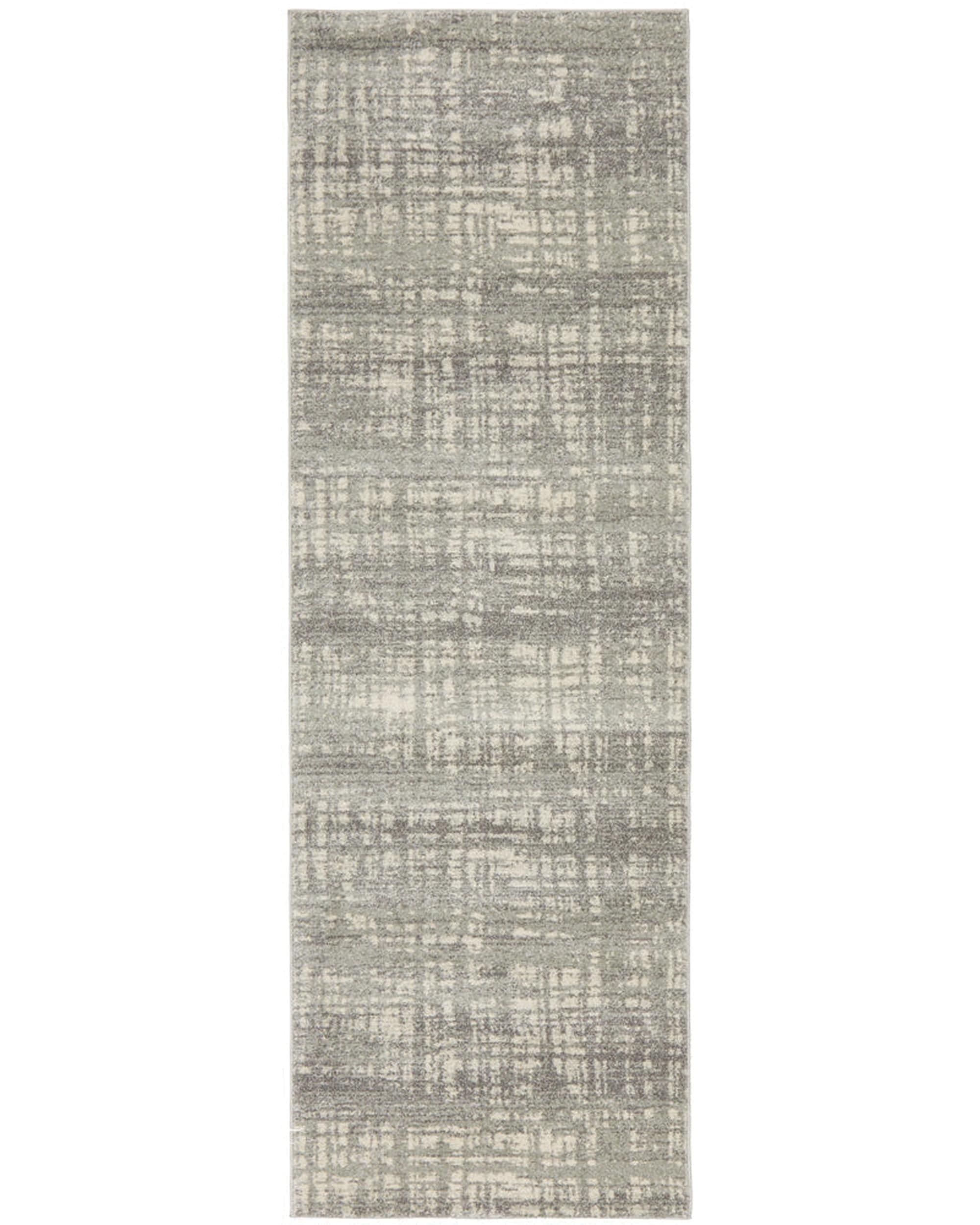 Rug Culture Rugs 300X80CM Mirage Ashley Abstract Modern Silver Grey Rug