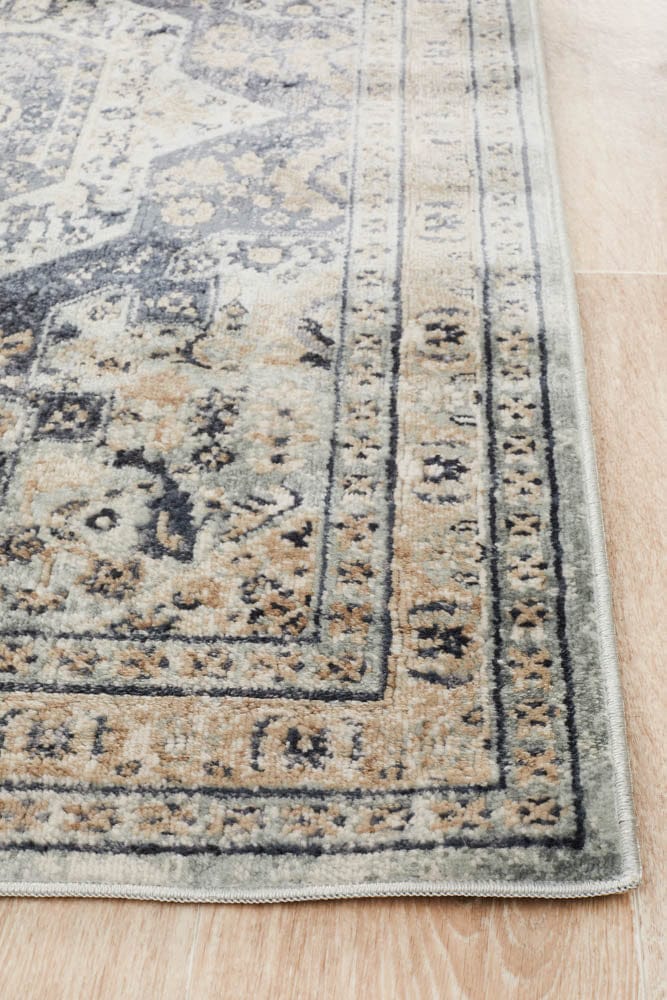 Rug Culture Rugs 300X80CM Providence Esquire Brushed Traditional Blue Runner