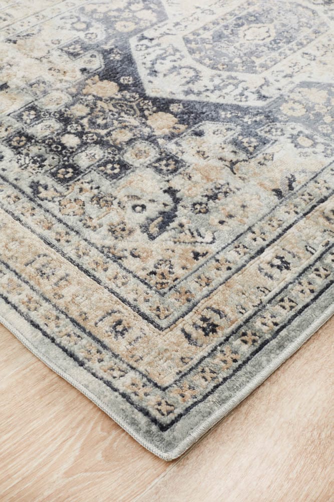 Rug Culture Rugs 300X80CM Providence Esquire Brushed Traditional Blue Runner