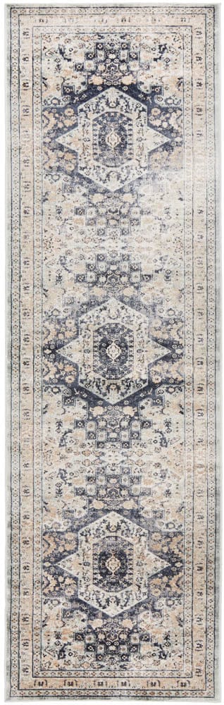 Rug Culture Rugs 300X80CM Providence Esquire Brushed Traditional Blue Runner