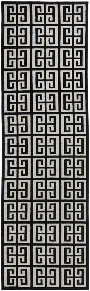 RUG CULTURE Rugs 300X80CM York Brenda Black & Gold Rug