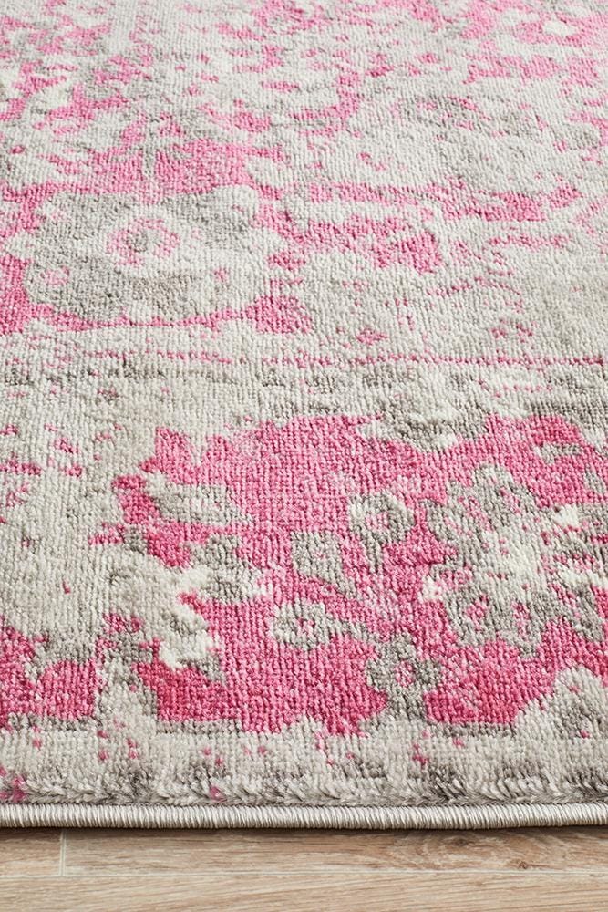 Rug Culture Rugs Alexa Transitional Rug Grey Fuchsia