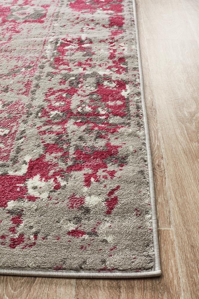 Rug Culture Rugs Alexa Transitional Rug Grey Fuchsia