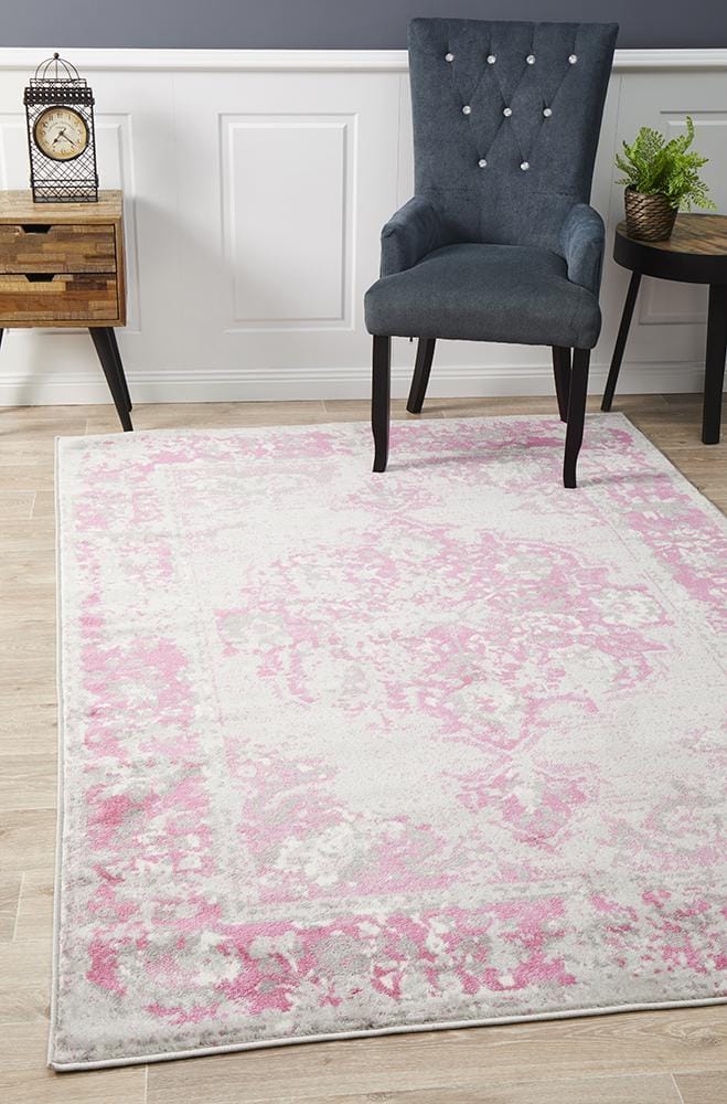 Rug Culture Rugs Alexa Transitional Rug Grey Fuchsia