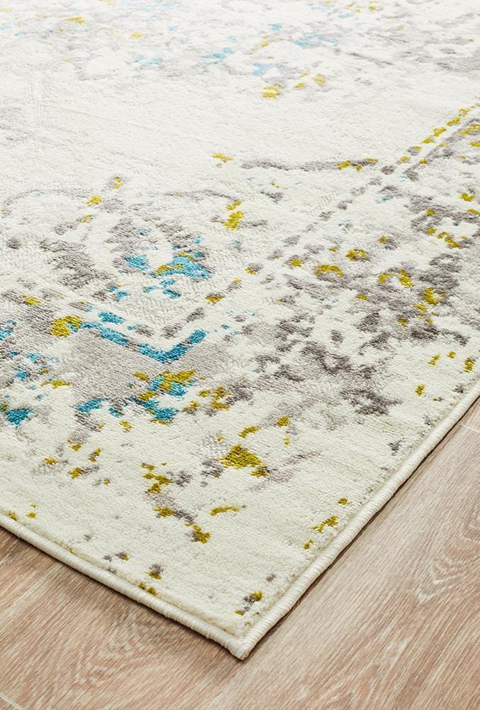 Rug Culture Rugs Alexa Transitional Rug White Green Blue