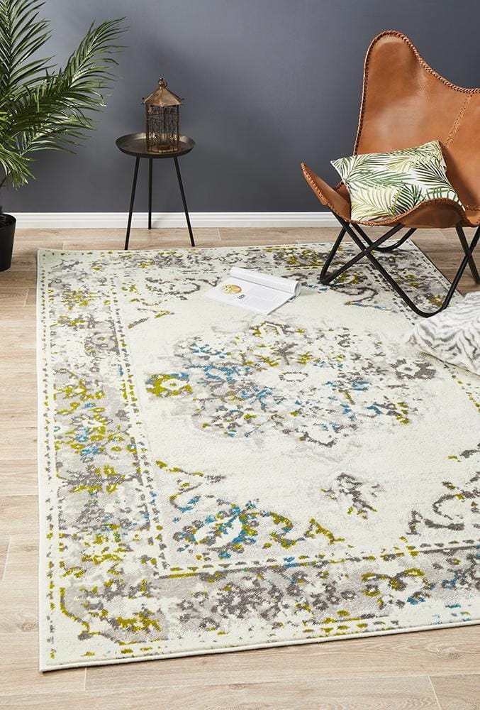 Rug Culture Rugs Alexa Transitional Rug White Green Blue