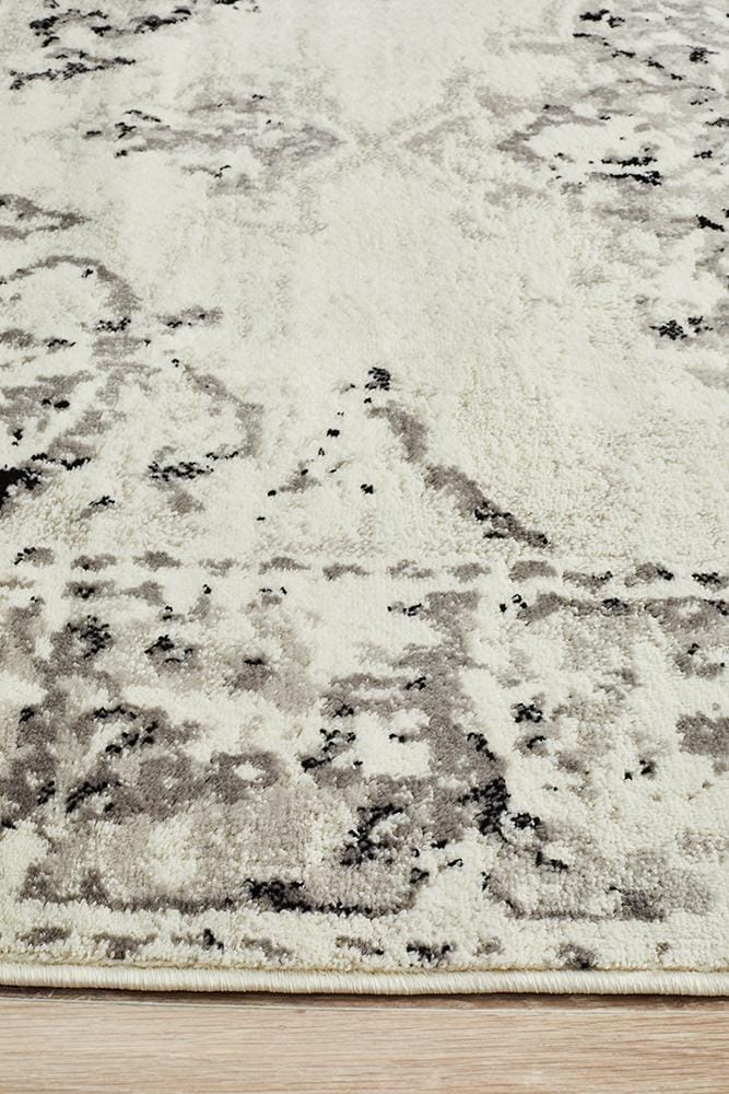 Rug Culture Rugs Alexa Transitional Rug White Grey Black