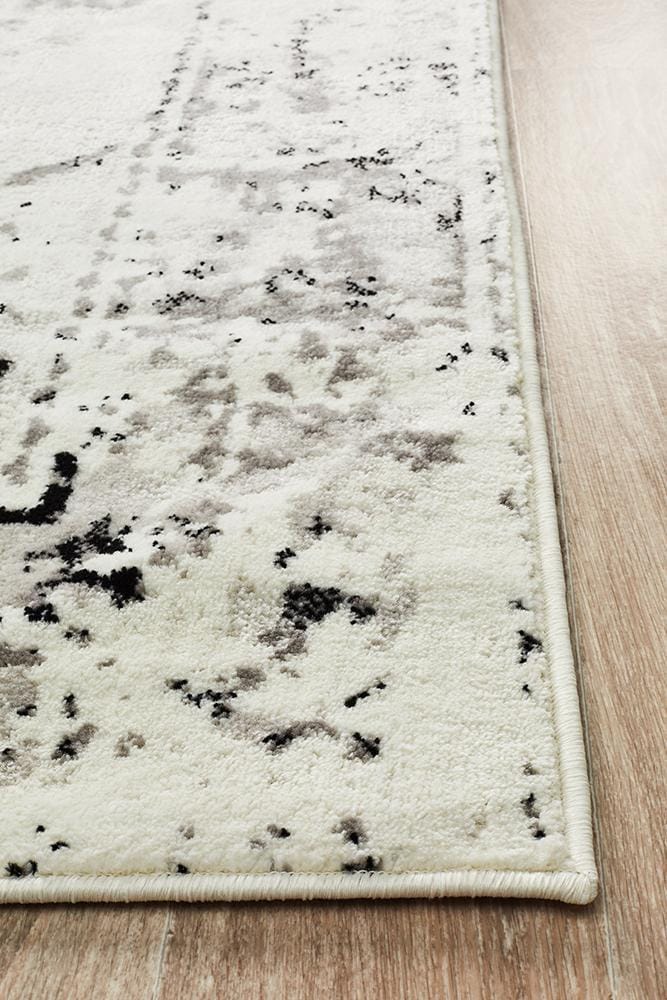 Rug Culture Rugs Alexa Transitional Rug White Grey Black
