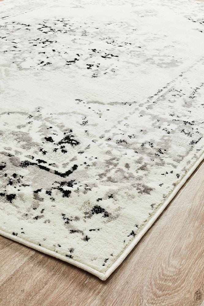 Rug Culture Rugs Alexa Transitional Rug White Grey Black