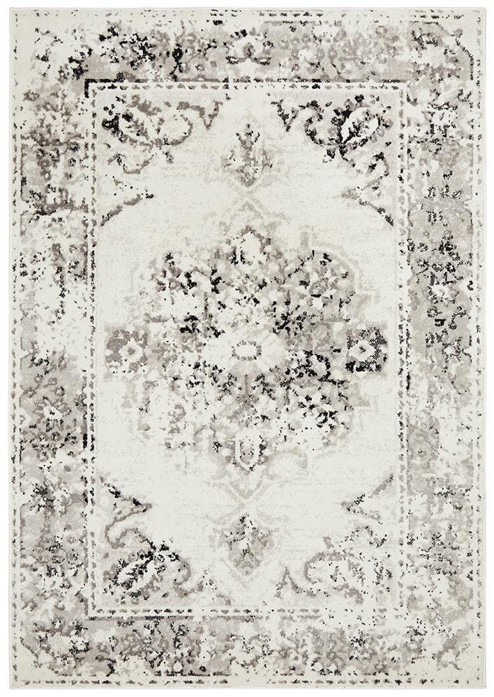 Rug Culture Rugs Alexa Transitional Rug White Grey Black
