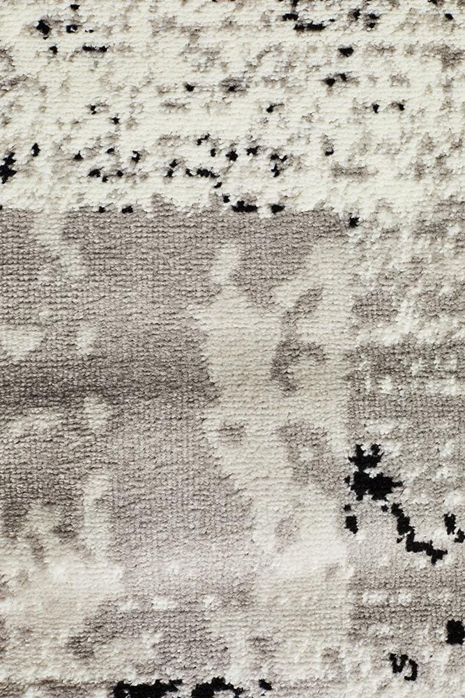 Rug Culture Rugs Alicia Modern Distressed Rug Grey Black Silver