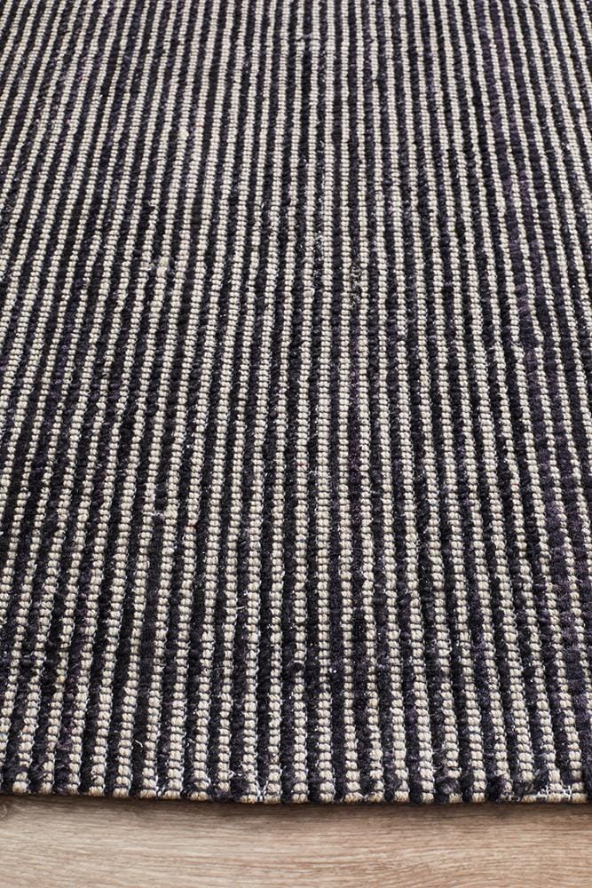 Rug Culture Rugs Allure Black Cotton Rayon Rug