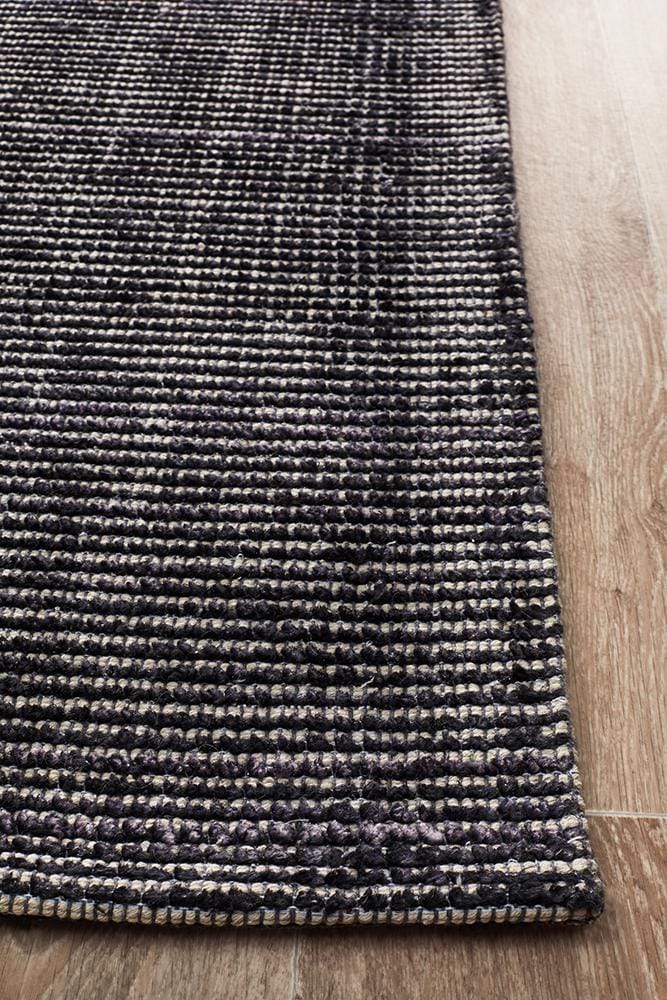 Rug Culture Rugs Allure Black Cotton Rayon Rug