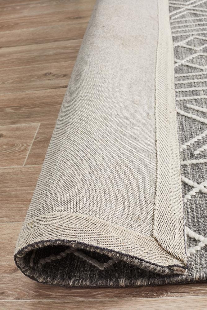 Rug Culture Rugs Arya Stitch Woven Rug Silver Grey