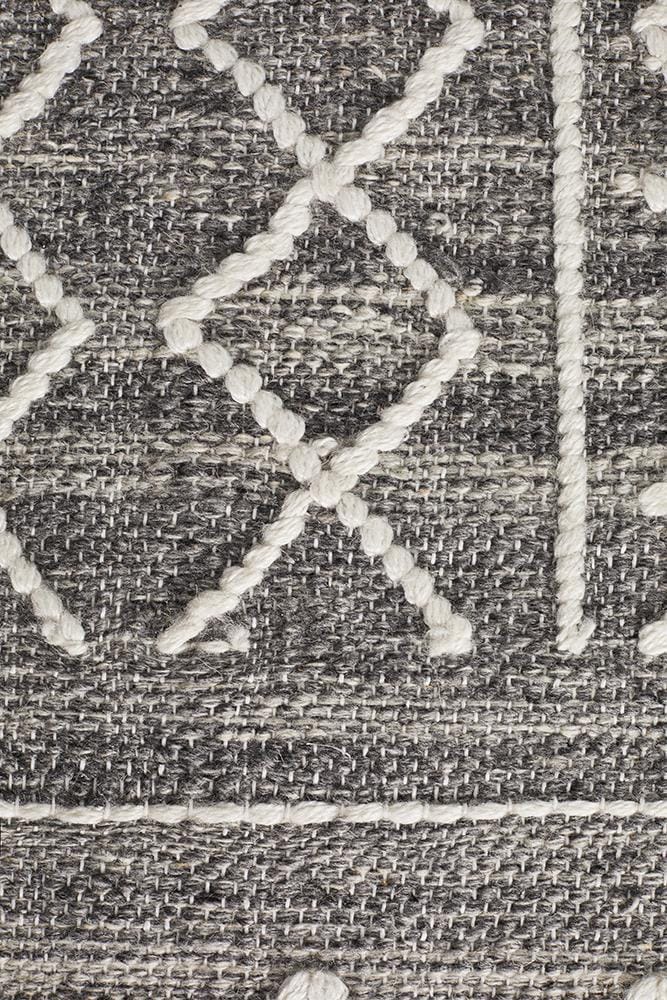 Rug Culture Rugs Arya Stitch Woven Rug Silver Grey