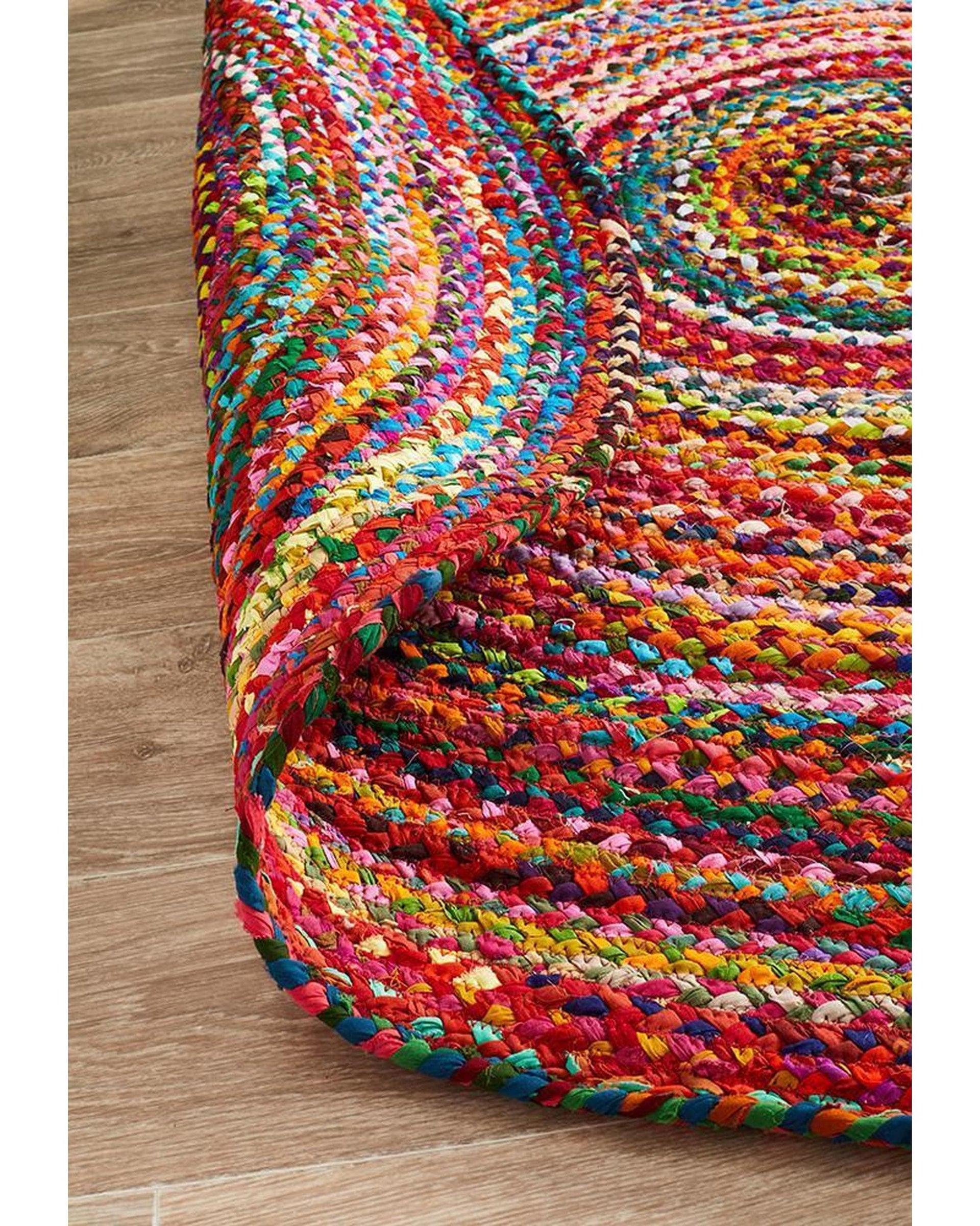 Rug Culture Rugs Atrium Chandra Braided Cotton Rug Multi
