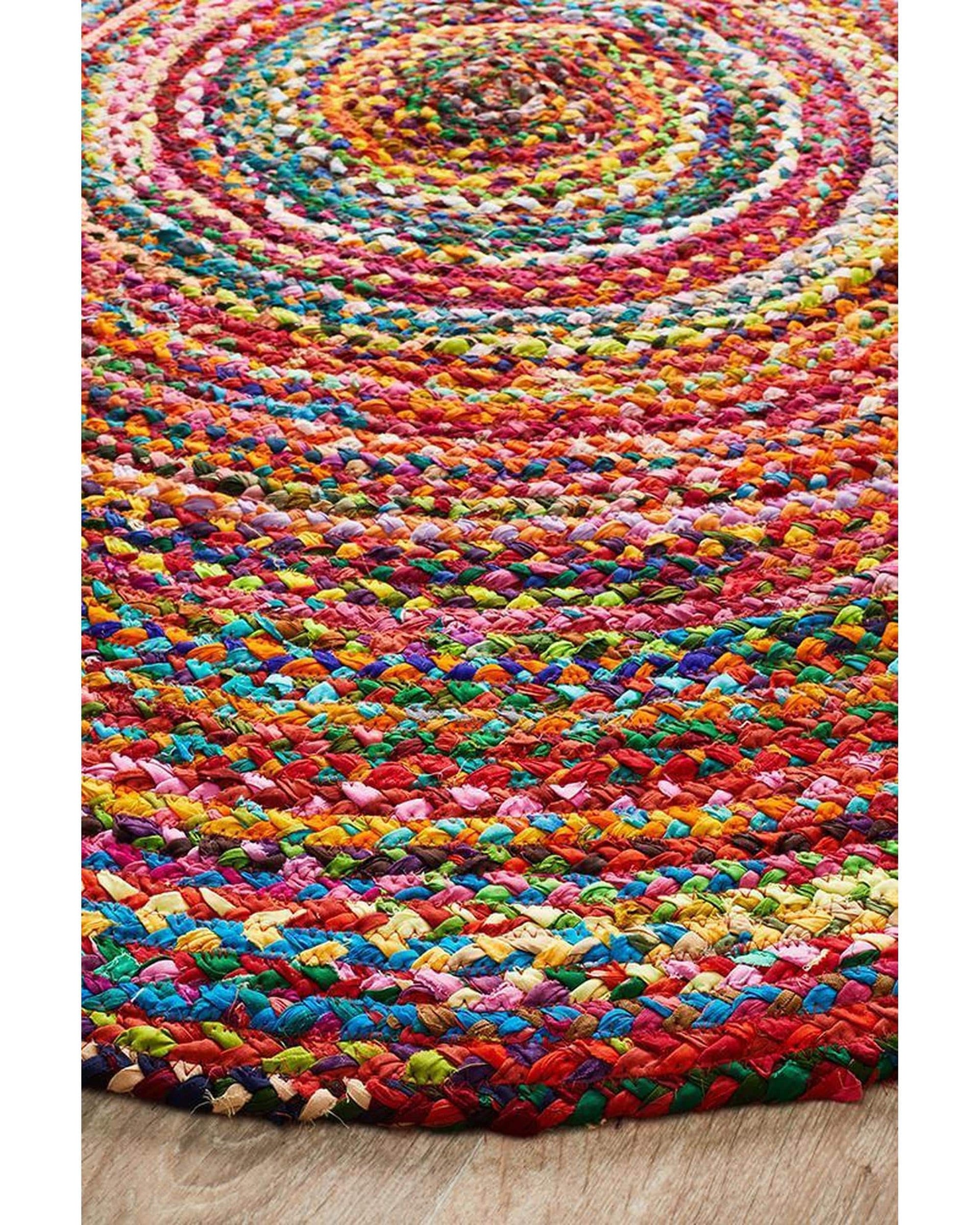 Rug Culture Rugs Atrium Chandra Braided Cotton Rug Multi