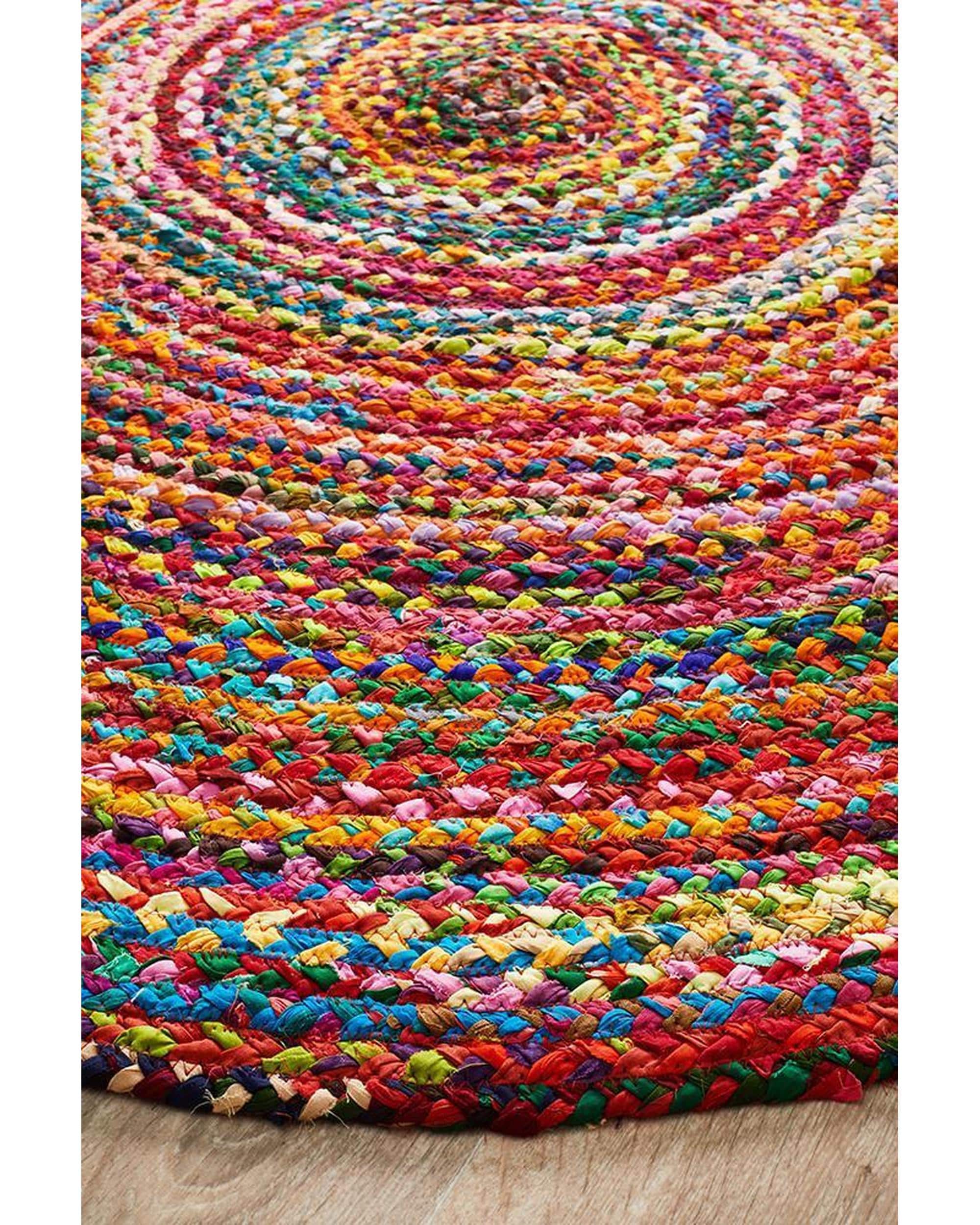 Rug Culture Rugs Atrium Chandra Braided Cotton Rug Multi