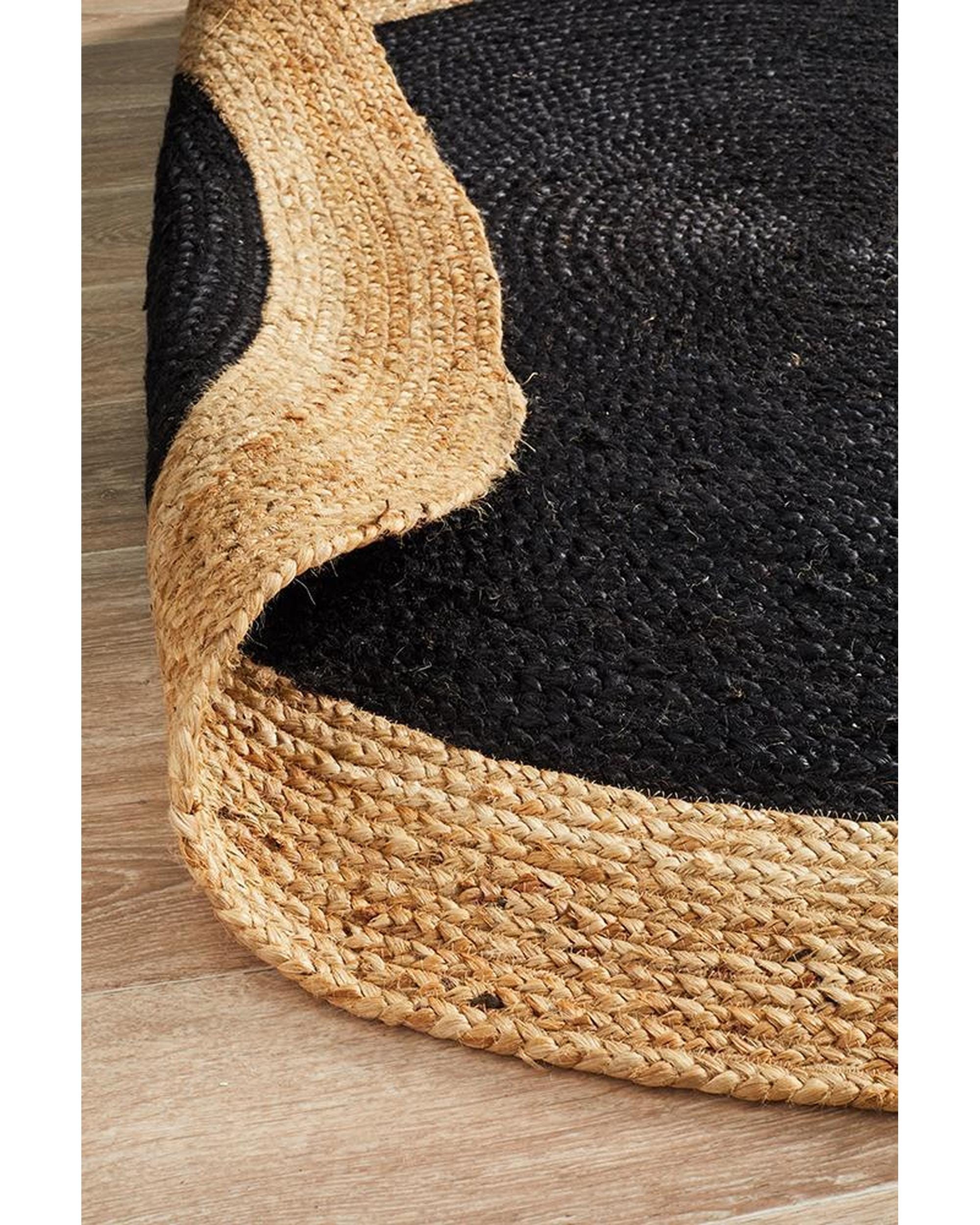 Rug Culture Rugs Atrium Polo Round Black