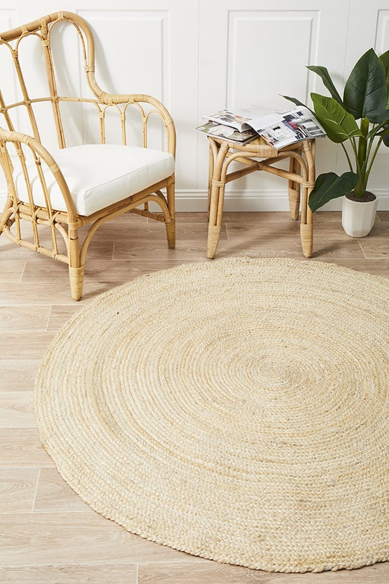 Rug Culture Rugs Atrium Polo Round Bleach