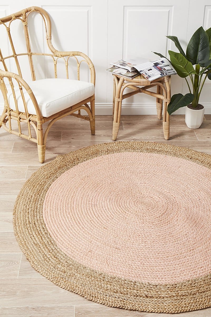 Rug Culture Rugs Atrium Polo Round Pink