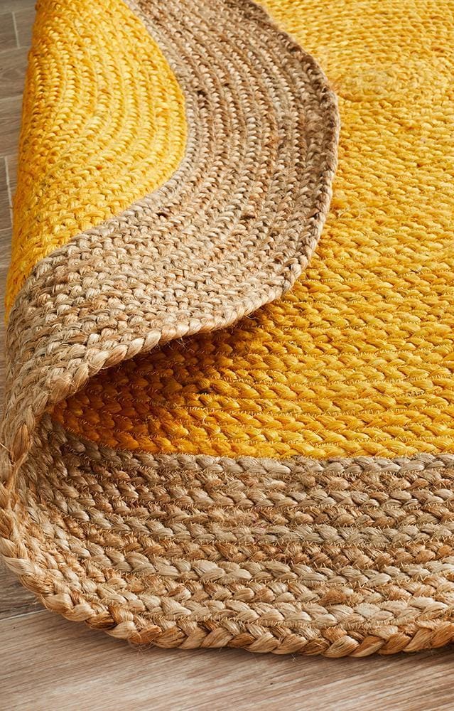 Rug Culture Rugs Atrium Polo Round Yellow