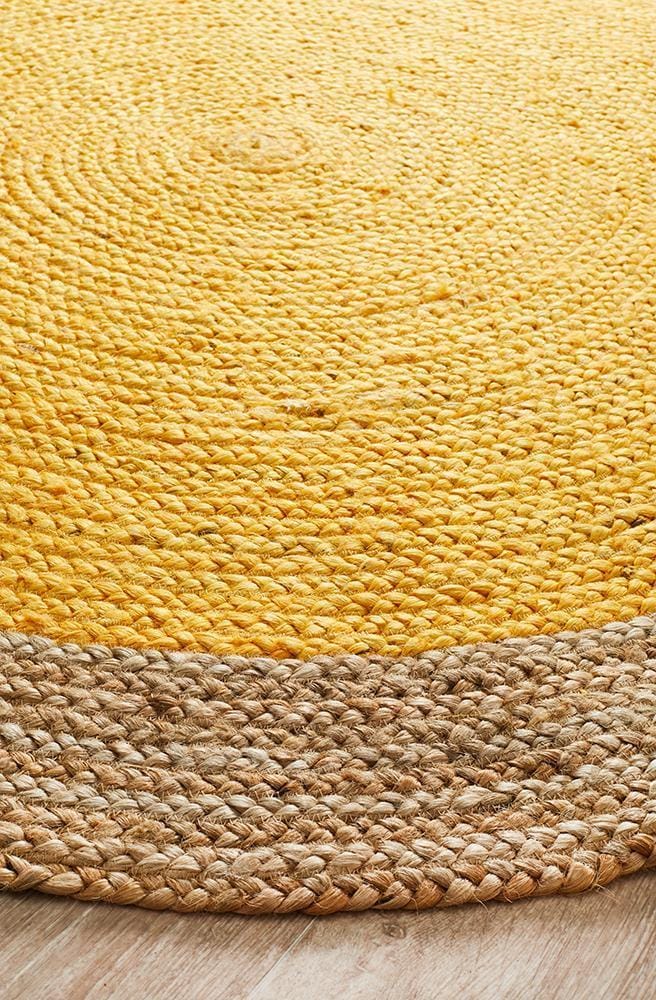 Rug Culture Rugs Atrium Polo Round Yellow