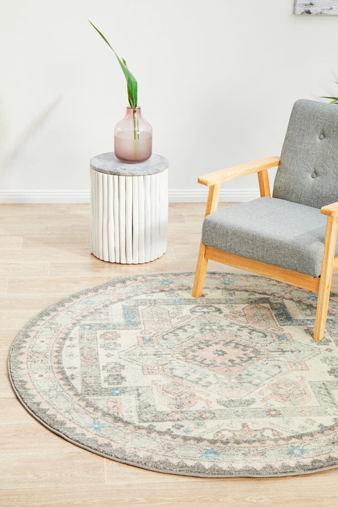 Rug Culture Rugs Avenue 704 Silver Round Rug