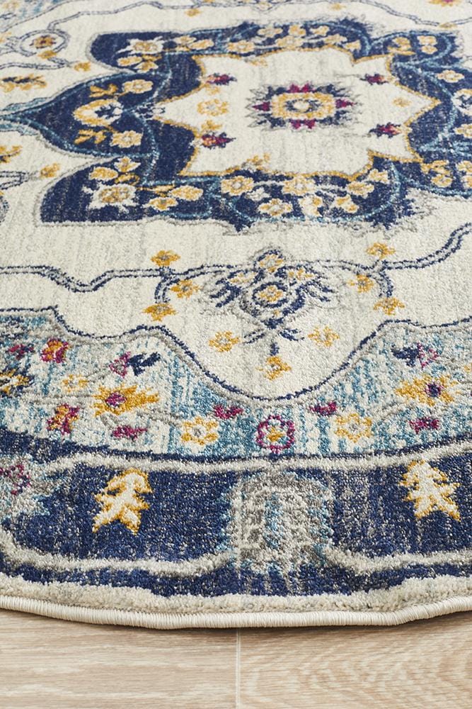 Rug Culture Rugs Babylon 201 Blue Round Rug