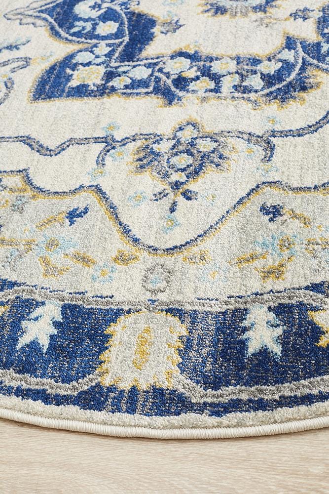 Rug Culture Rugs Babylon 201 Navy Round Rug