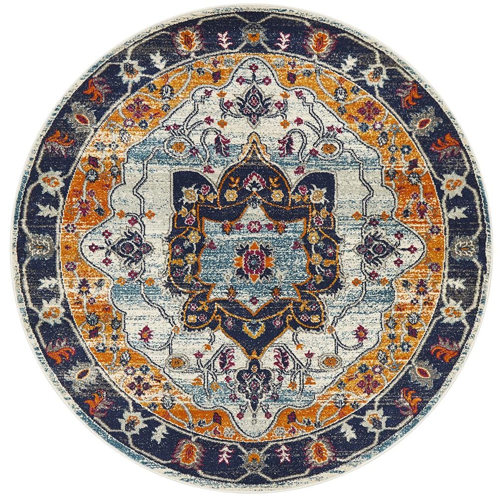 Rug Culture Rugs Babylon 201 Rust Round Rug