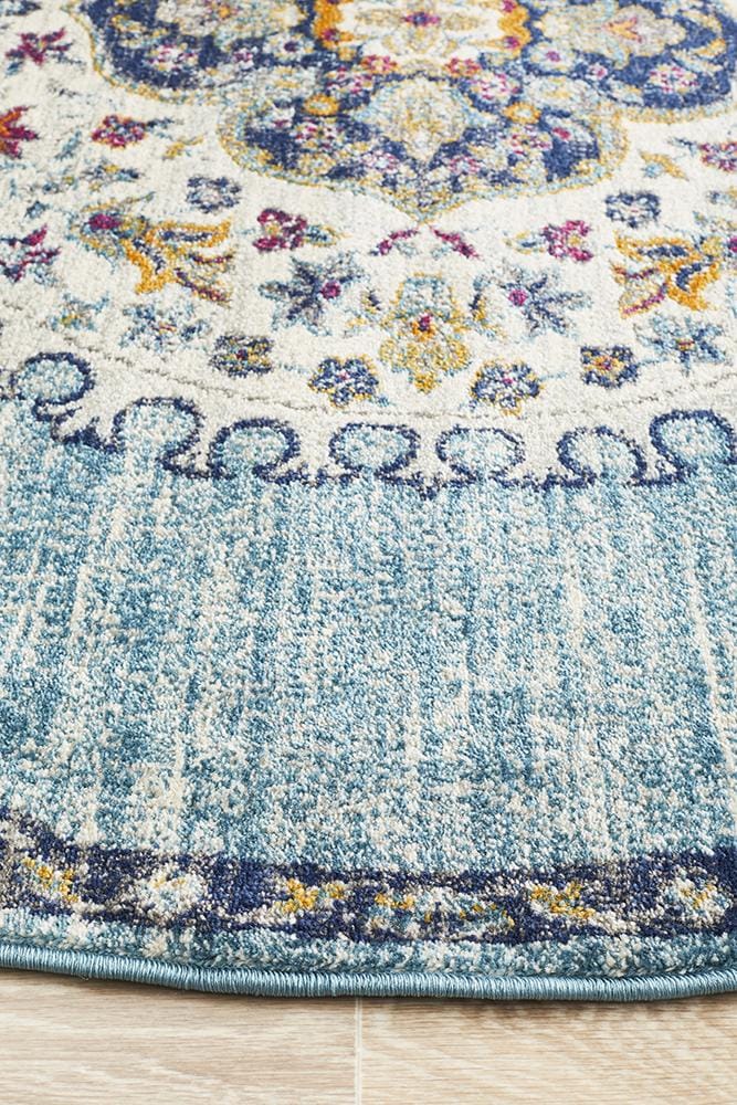 Rug Culture Rugs Babylon 202 Blue Round Rug