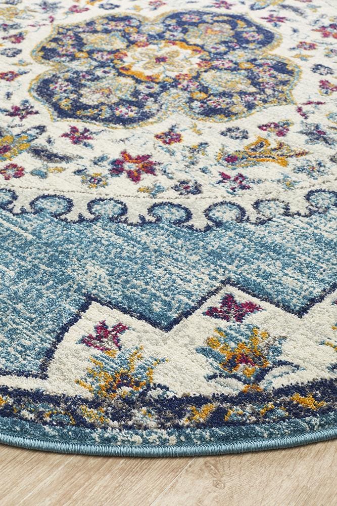 Rug Culture Rugs Babylon 202 Blue Round Rug