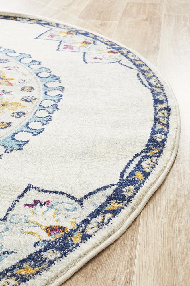 Rug Culture Rugs Babylon 202 White Round Rug