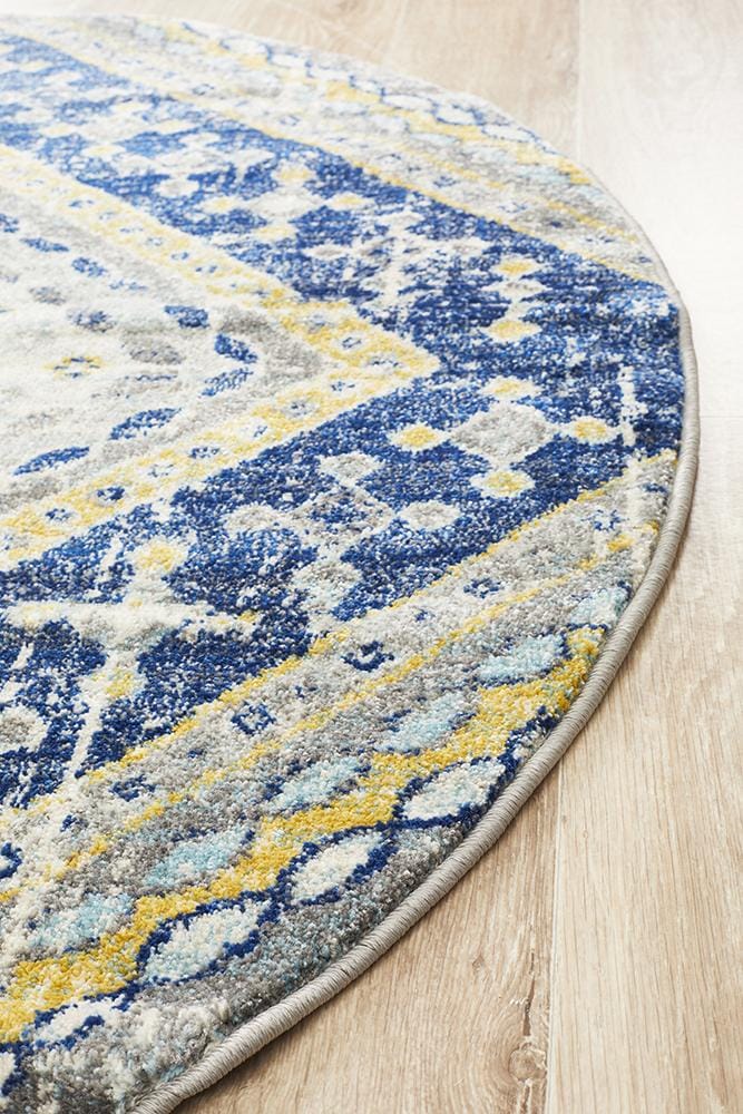 Rug Culture Rugs Babylon 203 Navy  Round Rug