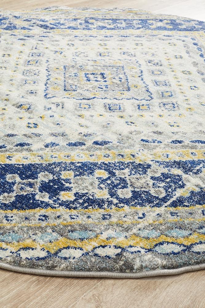 Rug Culture Rugs Babylon 203 Navy  Round Rug