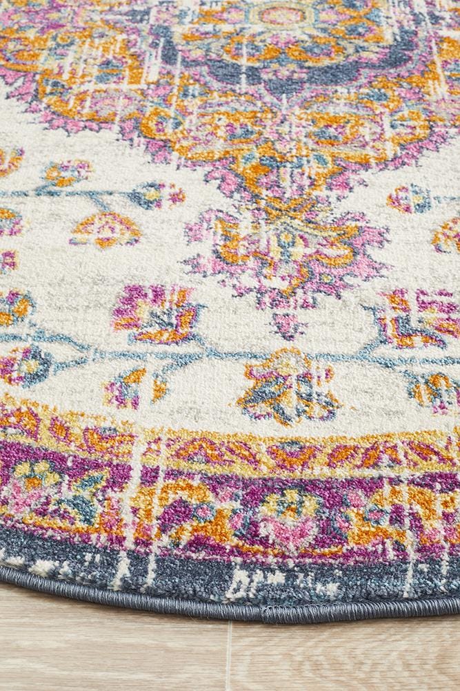Rug Culture Rugs Babylon 205 White  Round Rug