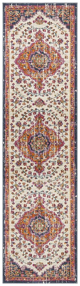 Rug Culture Rugs Babylon 205 White  Runner Rug