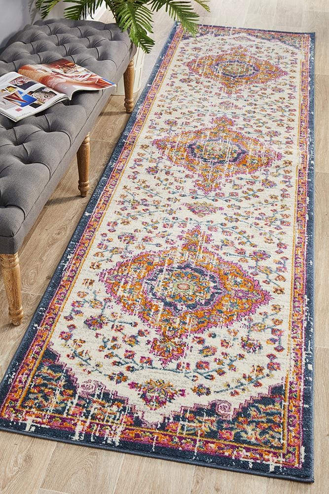 Rug Culture Rugs Babylon 205 White  Runner Rug