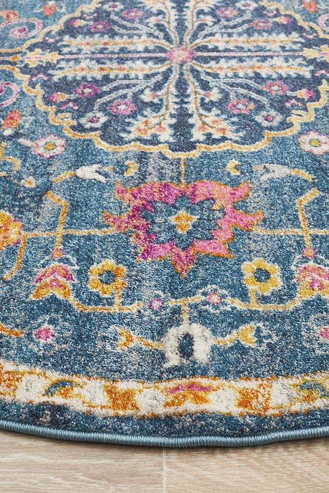 Rug Culture Rugs Babylon 209 Navy  Round Rug