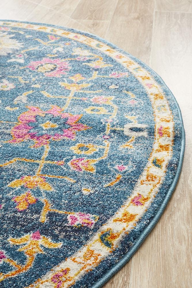 Rug Culture Rugs Babylon 209 Navy  Round Rug