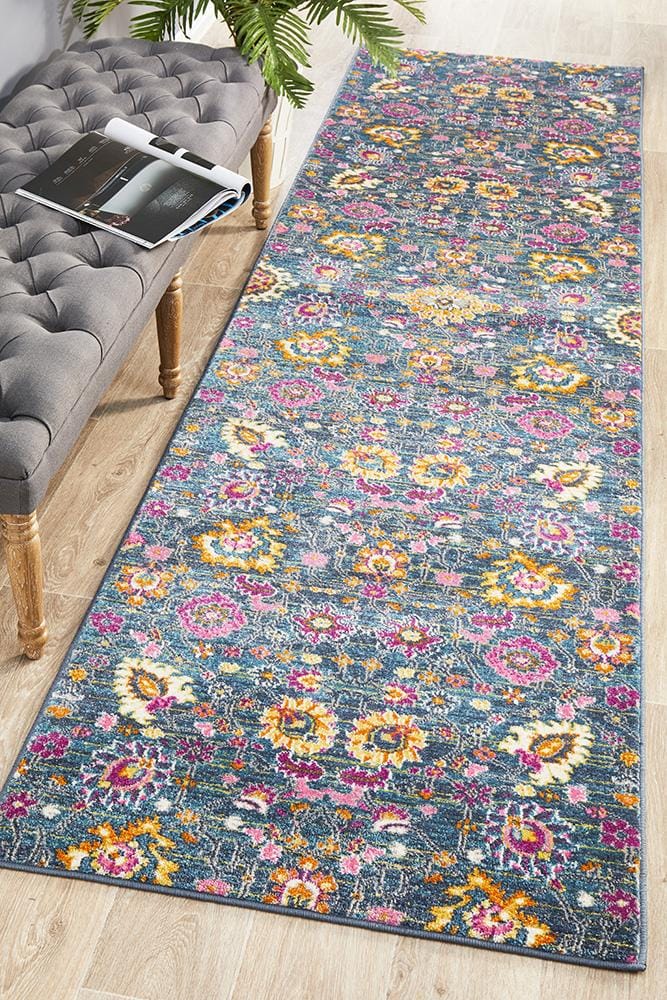 Rug Culture Rugs Babylon 210 Blue  Runner Rug