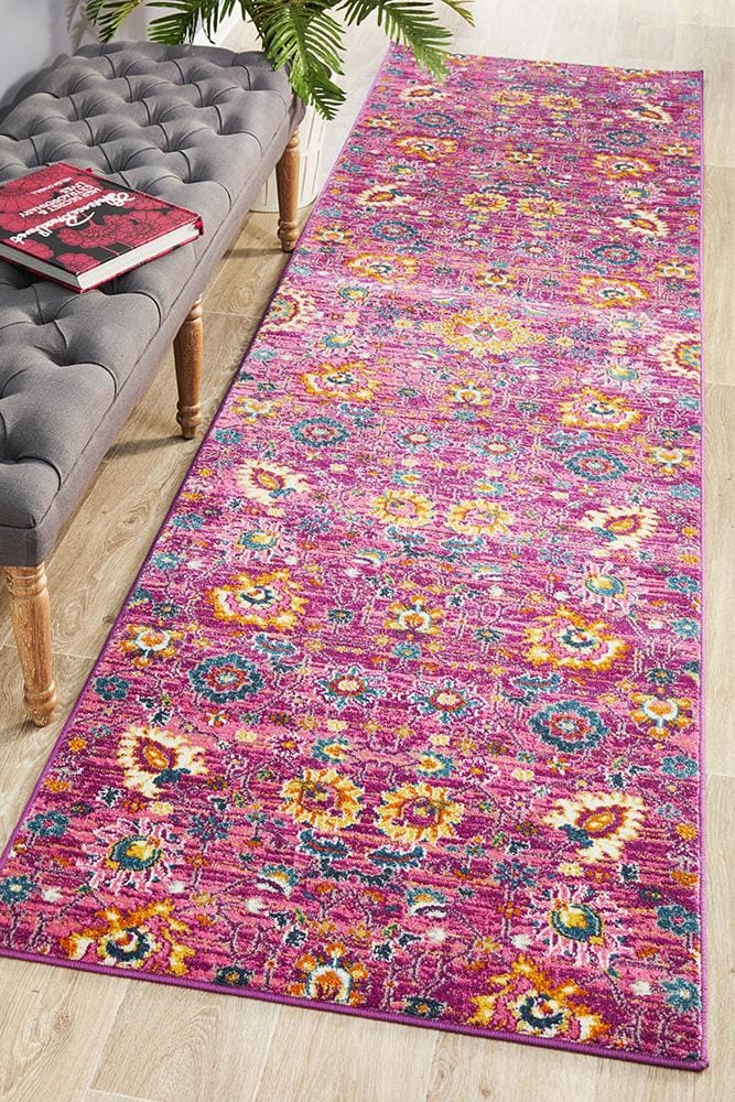 Rug Culture Rugs Babylon 210 Fuchsia  Runner Rug