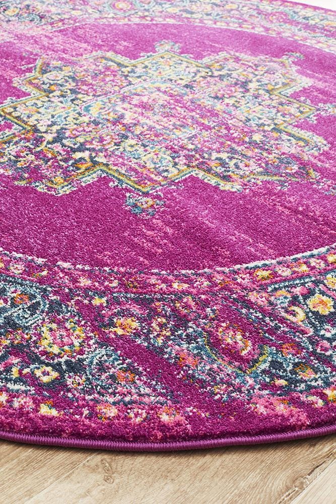 Rug Culture Rugs Babylon 211 Fuchsia  Round Rug