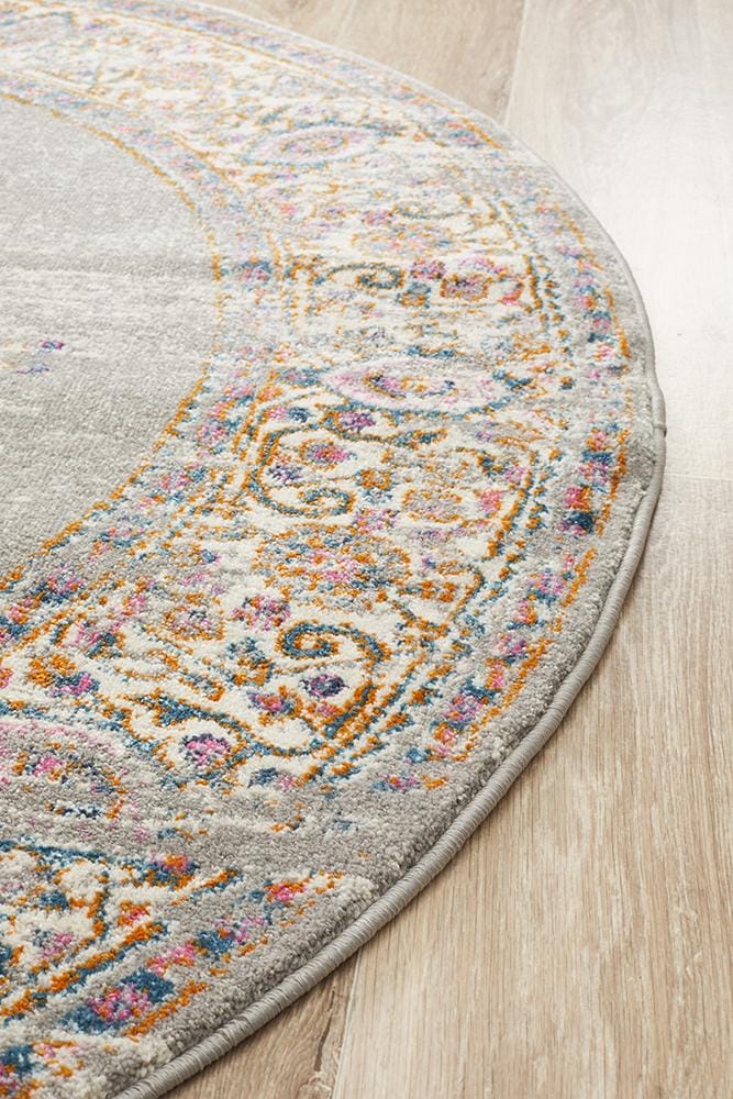 Rug Culture Rugs Babylon 211 Grey  Round Rug