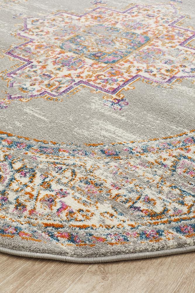 Rug Culture Rugs Babylon 211 Grey  Round Rug