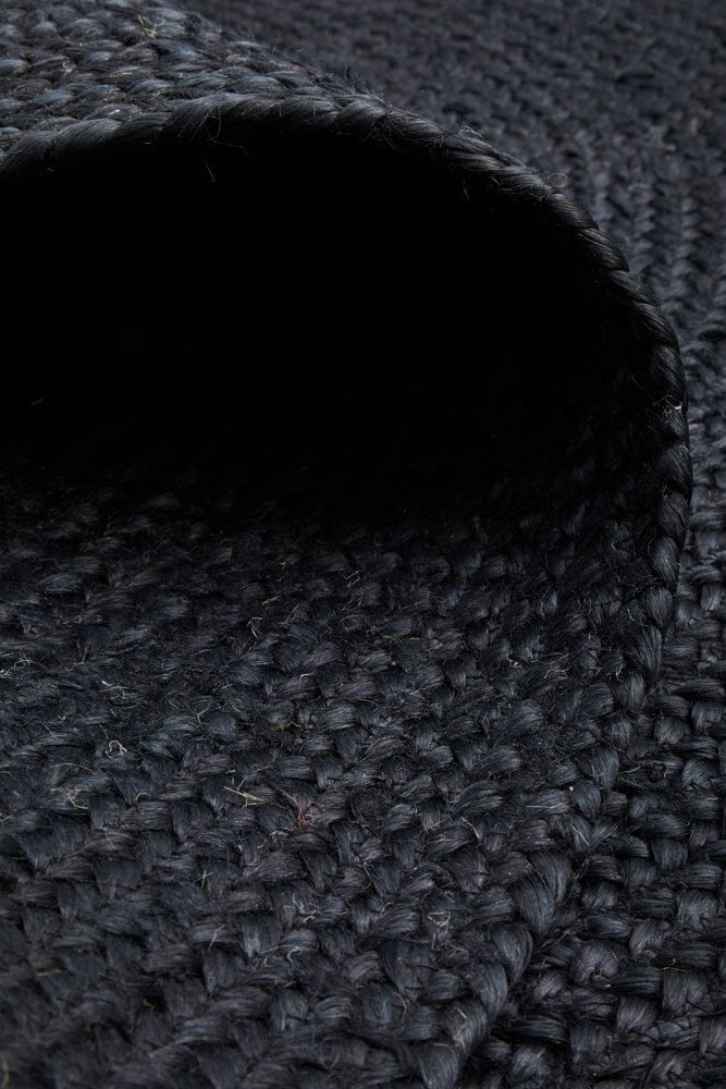 RUG CULTURE Rugs Bondi Black Oval Rug