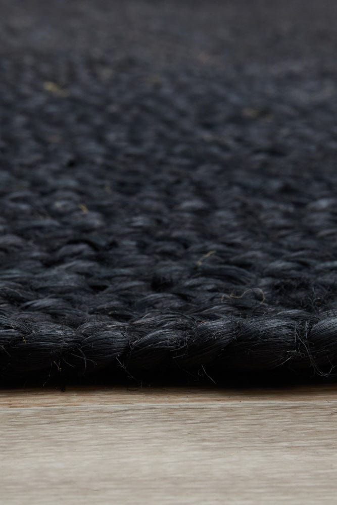 RUG CULTURE Rugs Bondi Black Oval Rug